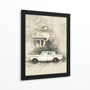 Coche Antiguo Retro - Lembayung senja studio | Cuadro decorativo de Canvas Lab