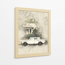 Coche Antiguo Retro - Lembayung senja studio | Cuadro decorativo de Canvas Lab