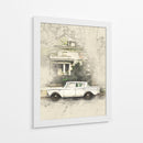 Coche Antiguo Retro - Lembayung senja studio | Cuadro decorativo de Canvas Lab
