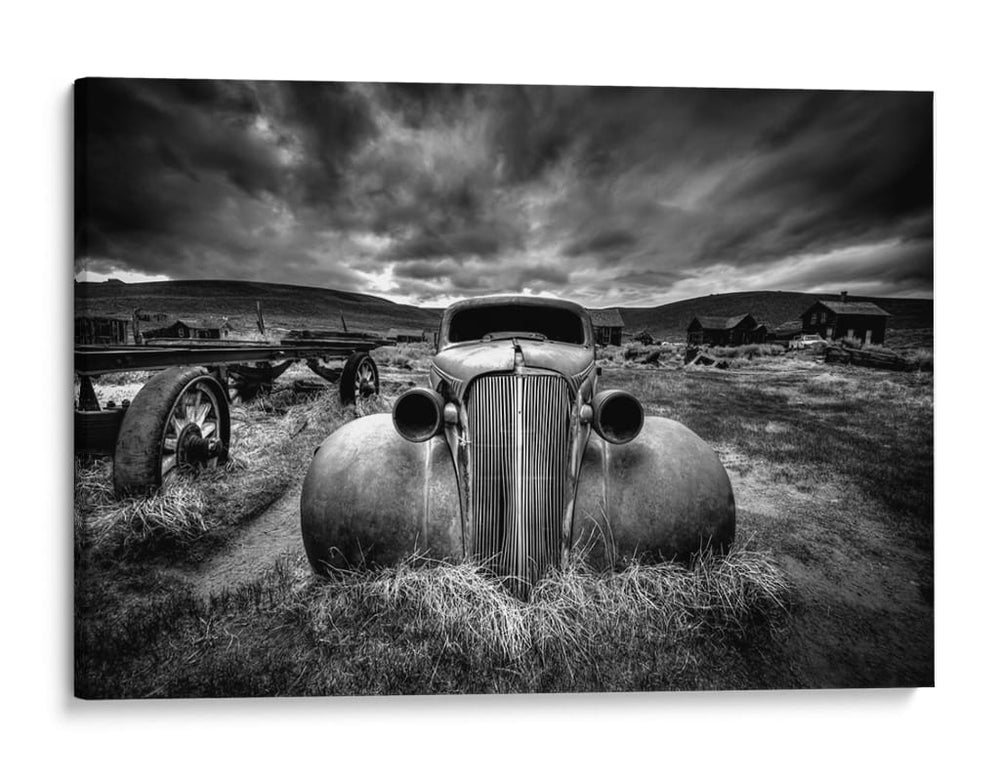 Coche antiguo de pueblo fantasma - Carsten Schlipf | Cuadro decorativo de Canvas Lab