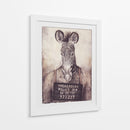 El misterio de la foto policial de la cebra - Mike Koubou | Cuadro decorativo de Canvas Lab