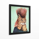 Gato atigrado con estilo - Mike Koubou | Cuadro decorativo de Canvas Lab