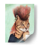 Gato atigrado con estilo - Mike Koubou | Cuadro decorativo de Canvas Lab