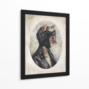 Gato elegante con chaqueta de cuero - Mike Koubou | Cuadro decorativo de Canvas Lab