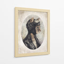 Gato elegante con chaqueta de cuero - Mike Koubou | Cuadro decorativo de Canvas Lab