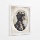 Gato elegante con chaqueta de cuero - Mike Koubou | Cuadro decorativo de Canvas Lab