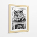 Gato en una rueda de reconocimiento policial - Mike Koubou | Cuadro decorativo de Canvas Lab