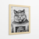 Gato en una rueda de reconocimiento policial - Mike Koubou | Cuadro decorativo de Canvas Lab