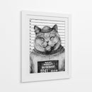 Gato en una rueda de reconocimiento policial - Mike Koubou | Cuadro decorativo de Canvas Lab