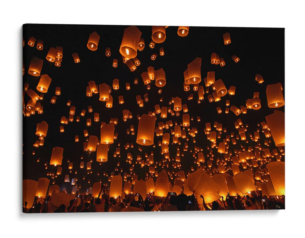 Faroles iluminan la noche - Vichaya | Cuadro decorativo de Canvas Lab
