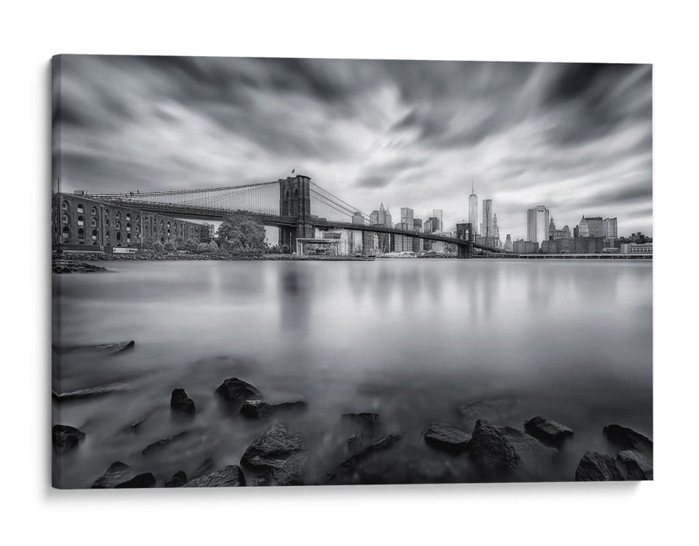 Espectacular horizonte del Puente de Brooklyn - Javier de la | Cuadro decorativo de Canvas Lab