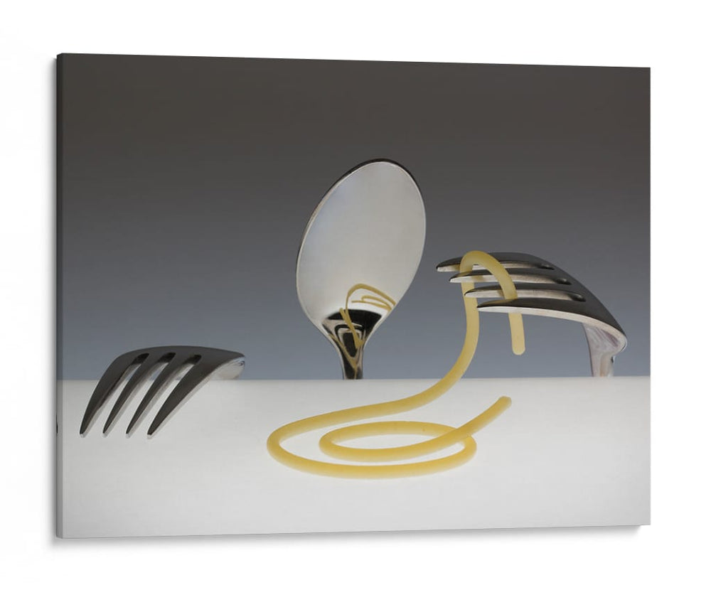 Espaguetis y cubiertos - Wieteke de Kogel | Cuadro decorativo de Canvas Lab