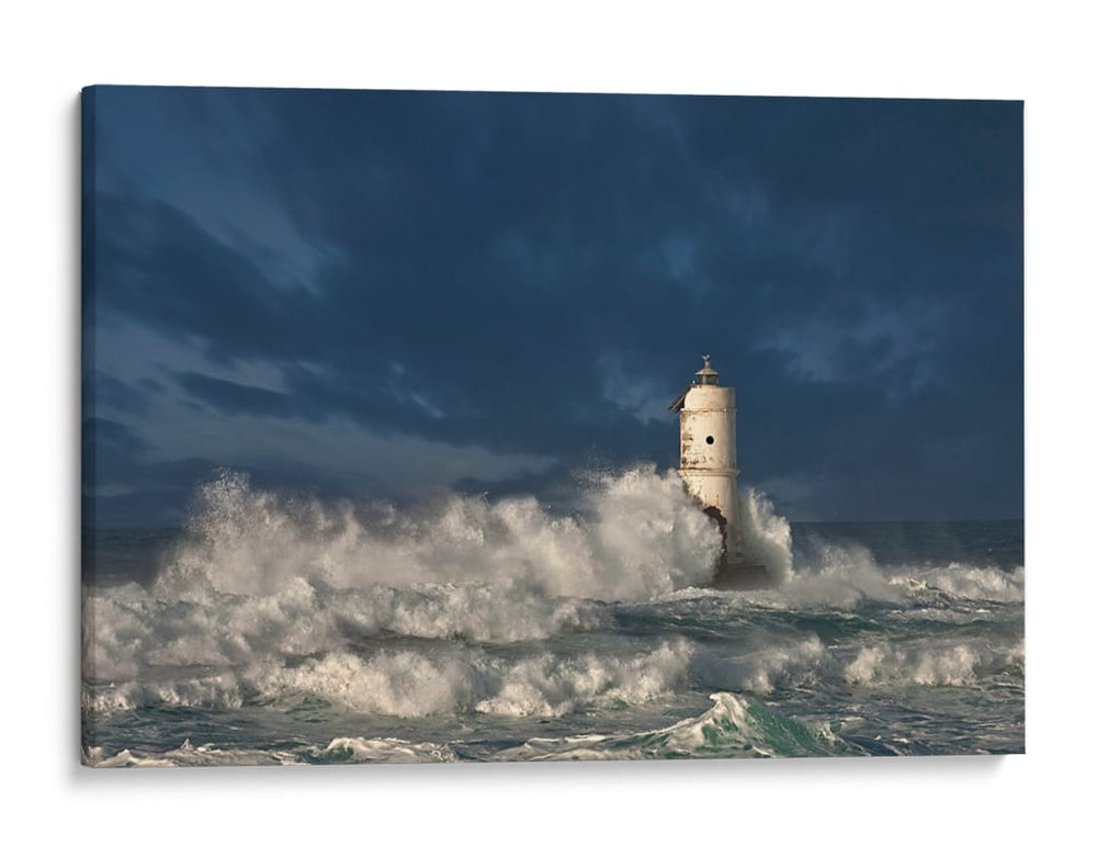 Faro del mar tempestuoso -  Nicola Friargiu | Cuadro decorativo de Canvas Lab