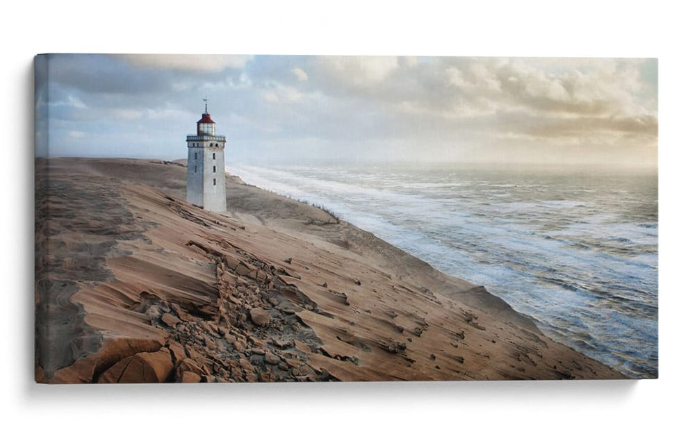 Faro en dunas azotadas por el viento - Jorg Hubrich | Cuadro decorativo de Canvas Lab