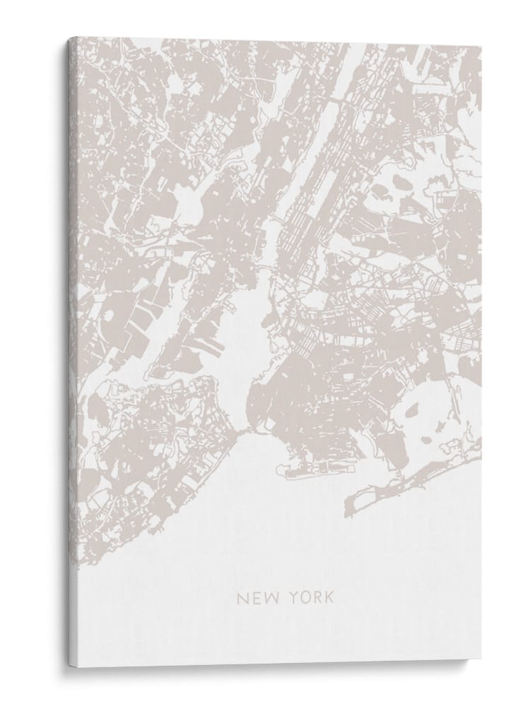 Mapa de Nueva York - Fluidys Studio II | Cuadro decorativo de Canvas Lab