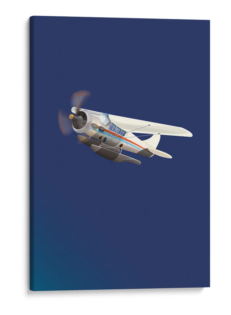Hidroavión vintage - Nicholas | Cuadro decorativo de Canvas Lab
