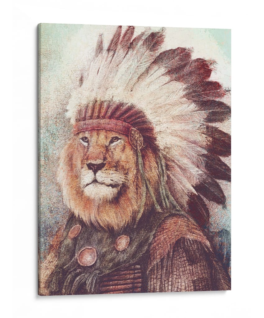 León majestuoso - Mike Koubou | Cuadro decorativo de Canvas Lab