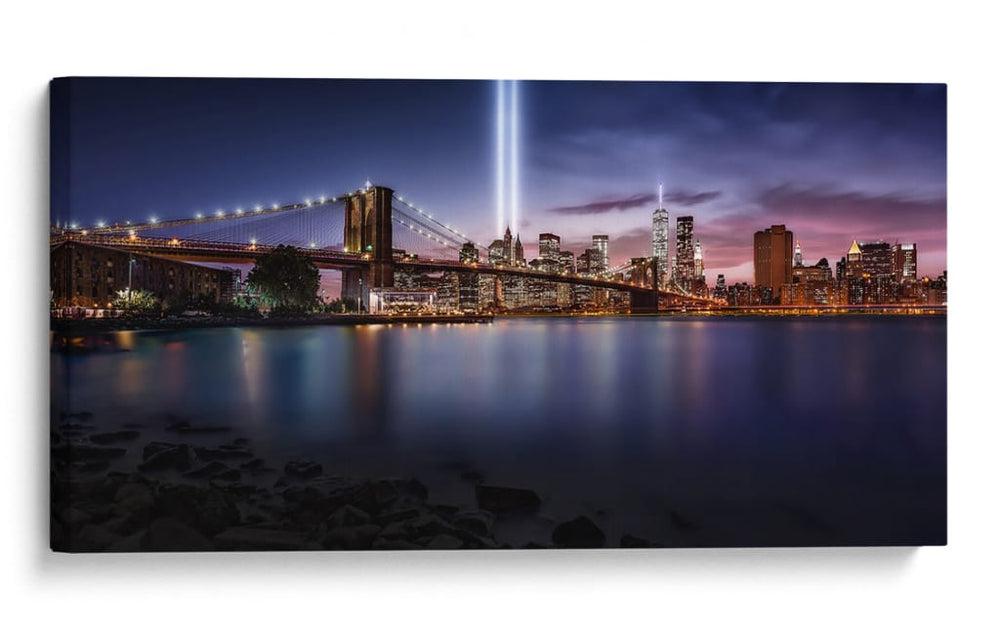 Homenaje a la ciudad del Puente de Brooklyn - Javier de la | Cuadro decorativo de Canvas Lab