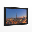 Horizonte nocturno de Dubái - Mohammad Rustam | Cuadro decorativo de Canvas Lab