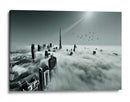 La ciudad de Dubái por encima de las nubes - Naufal | Cuadro decorativo de Canvas Lab