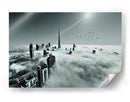 La ciudad de Dubái por encima de las nubes - Naufal | Cuadro decorativo de Canvas Lab