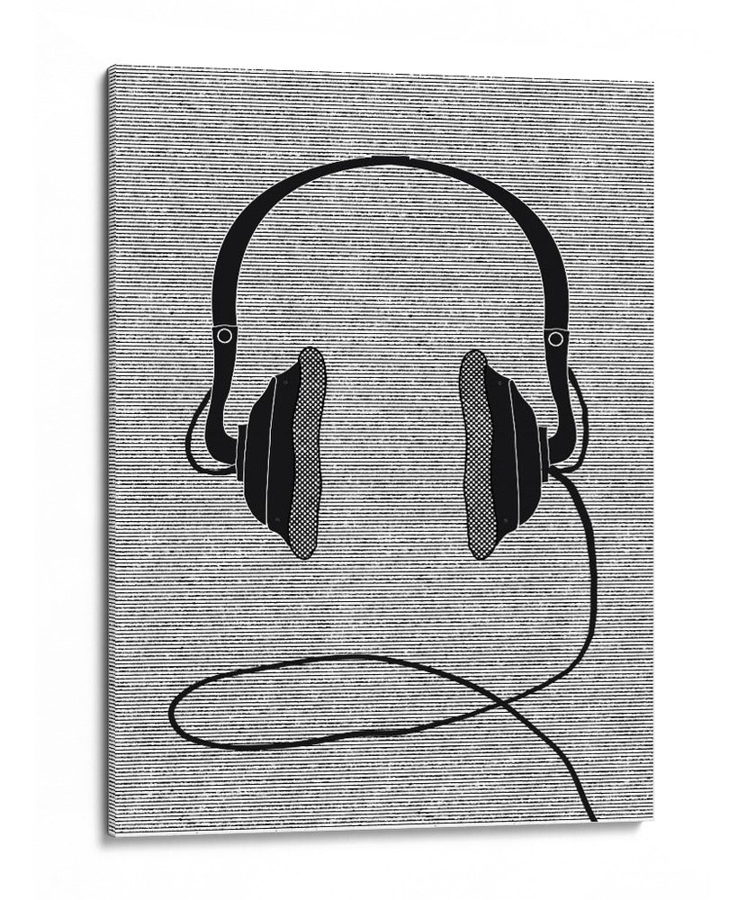Par de auriculares negros - Nicholas | Cuadro decorativo de Canvas Lab