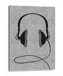 Par de auriculares negros - Nicholas | Cuadro decorativo de Canvas Lab