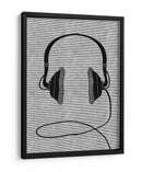 Par de auriculares negros - Nicholas | Cuadro decorativo de Canvas Lab