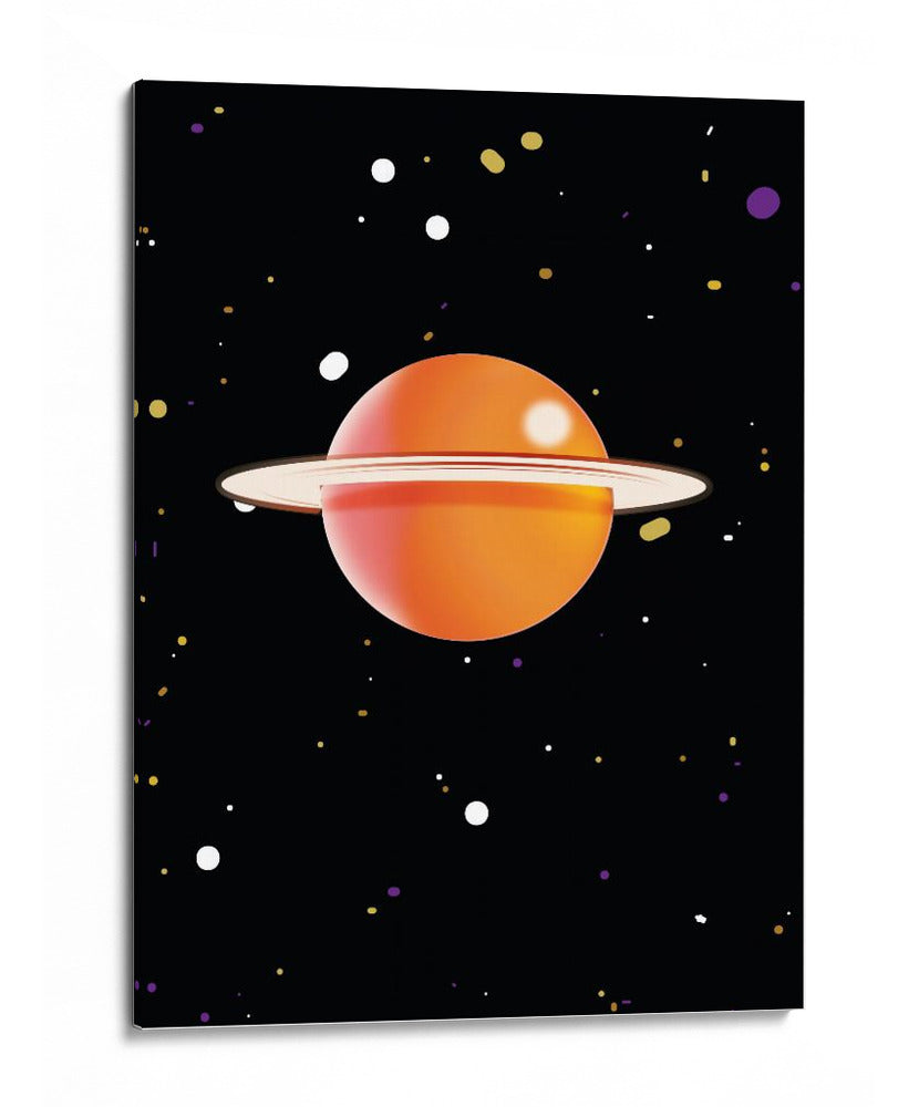 Planeta naranja retro - Nicholas | Cuadro decorativo de Canvas Lab