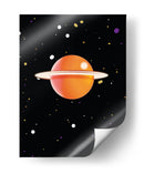 Planeta naranja retro - Nicholas | Cuadro decorativo de Canvas Lab