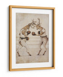 Pelea de venados al estilo Vintage - Mike Koubou | Cuadro decorativo de Canvas Lab