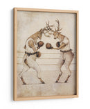 Pelea de venados al estilo Vintage - Mike Koubou | Cuadro decorativo de Canvas Lab