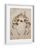 Pelea de venados al estilo Vintage - Mike Koubou | Cuadro decorativo de Canvas Lab
