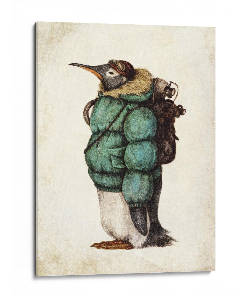 Pingüino aventurero - Mike Koubou | Cuadro decorativo de Canvas Lab