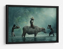 Niños chapoteando en el búfalo - Vichaya | Cuadro decorativo de Canvas Lab