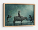 Niños chapoteando en el búfalo - Vichaya | Cuadro decorativo de Canvas Lab