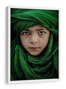 Niño con turbante verde - Saeed Dhahi | Cuadro decorativo de Canvas Lab