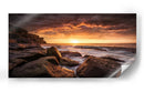Puesta de sol dorada en la costa - Grant Galbraith | Cuadro decorativo de Canvas Lab
