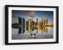 Paisaje urbano a la hora dorada - Zexsen Xie | Cuadro decorativo de Canvas Lab