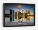 Paisaje urbano a la hora dorada - Zexsen Xie | Cuadro decorativo de Canvas Lab