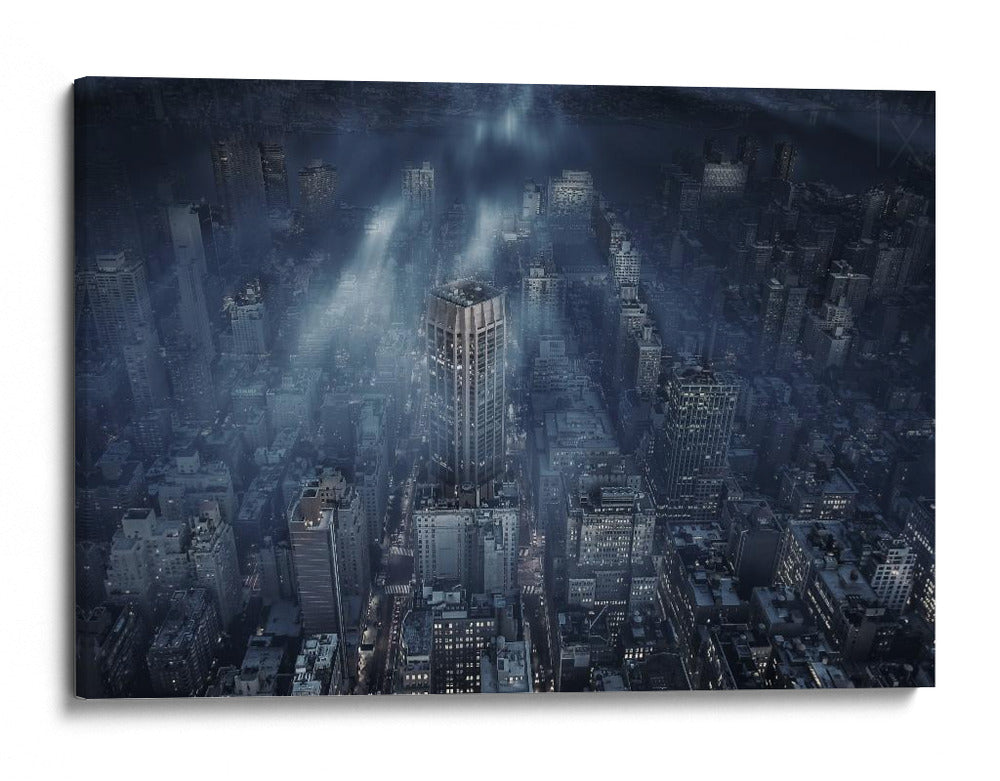Noche brumosa en la ciudad - Leif Londal | Cuadro decorativo de Canvas Lab