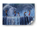 Niños chapoteando en la cascada - Angela Muliani Hartojo | Cuadro decorativo de Canvas Lab