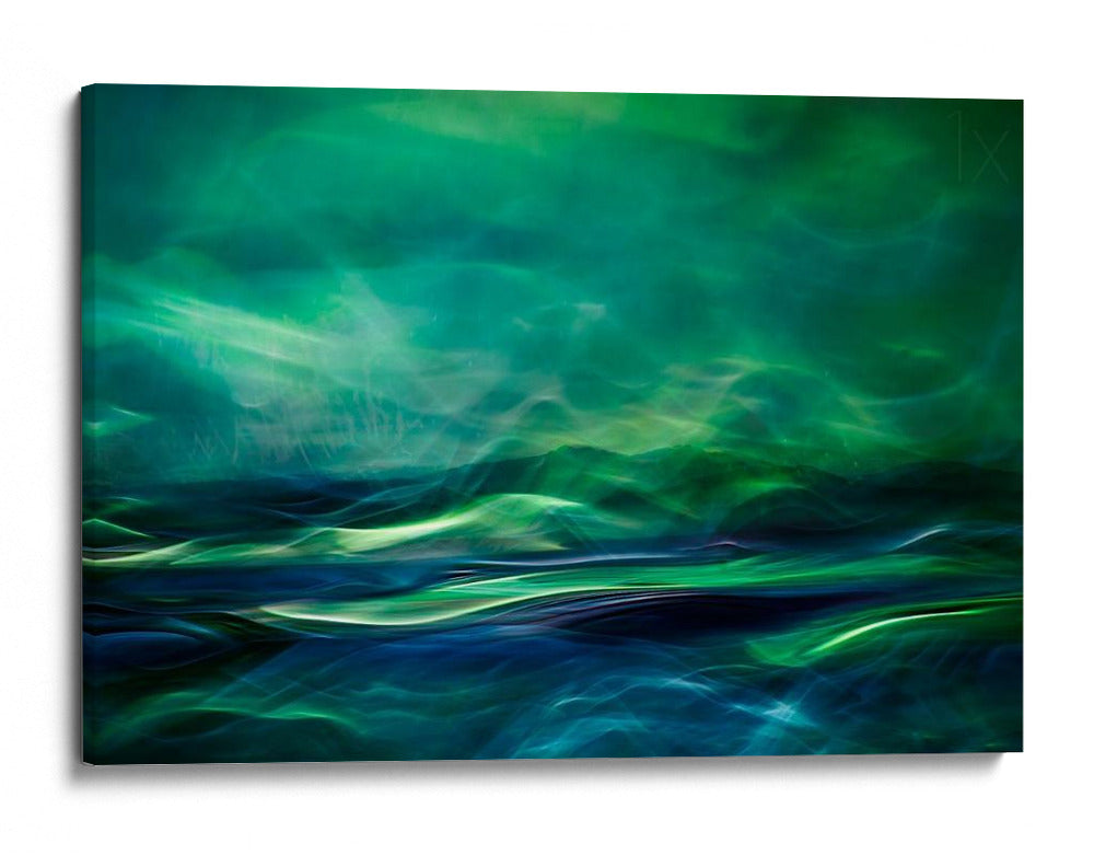 Ondas verdes etéreas - Willy Marthinussen | Cuadro decorativo de Canvas Lab