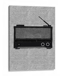 Representación monocromática de una radio antigua - Nicholas | Cuadro decorativo de Canvas Lab