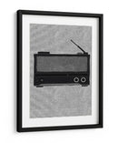 Representación monocromática de una radio antigua - Nicholas | Cuadro decorativo de Canvas Lab
