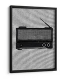 Representación monocromática de una radio antigua - Nicholas | Cuadro decorativo de Canvas Lab