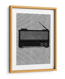 Representación monocromática de una radio antigua - Nicholas | Cuadro decorativo de Canvas Lab