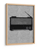 Representación monocromática de una radio antigua - Nicholas | Cuadro decorativo de Canvas Lab