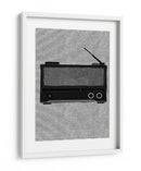Representación monocromática de una radio antigua - Nicholas | Cuadro decorativo de Canvas Lab