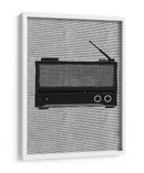 Representación monocromática de una radio antigua - Nicholas | Cuadro decorativo de Canvas Lab